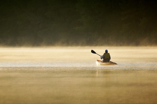Kayaking on lake Austin