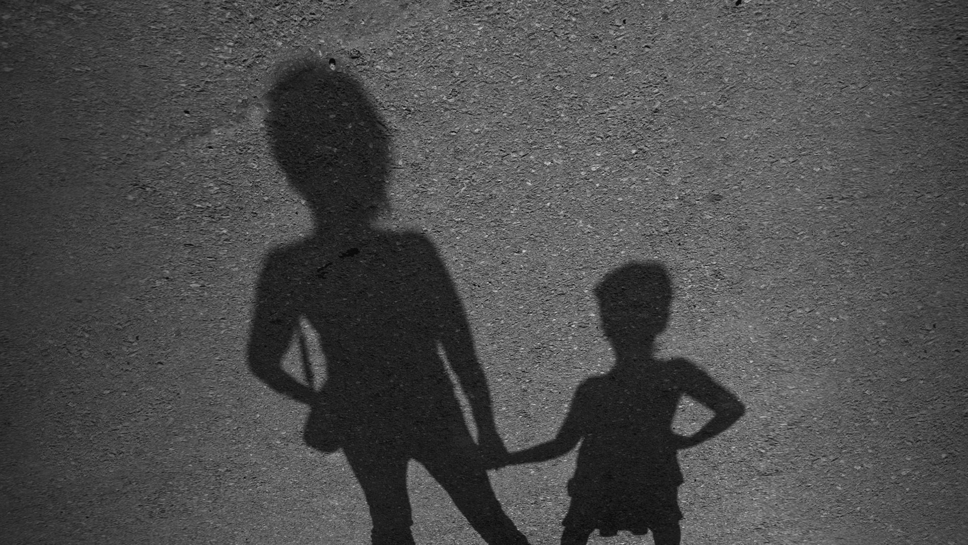 Mother and daughter shadows