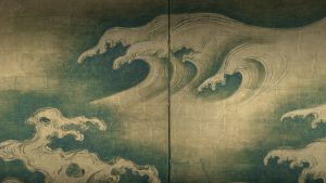 Painting of waves by Ogata Kōrin