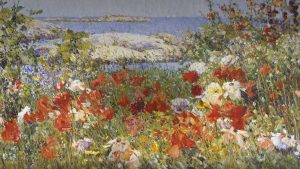 Celia Thaxter's Garden -- painting by Childe Hassam