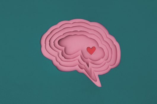 Brain with heart in it